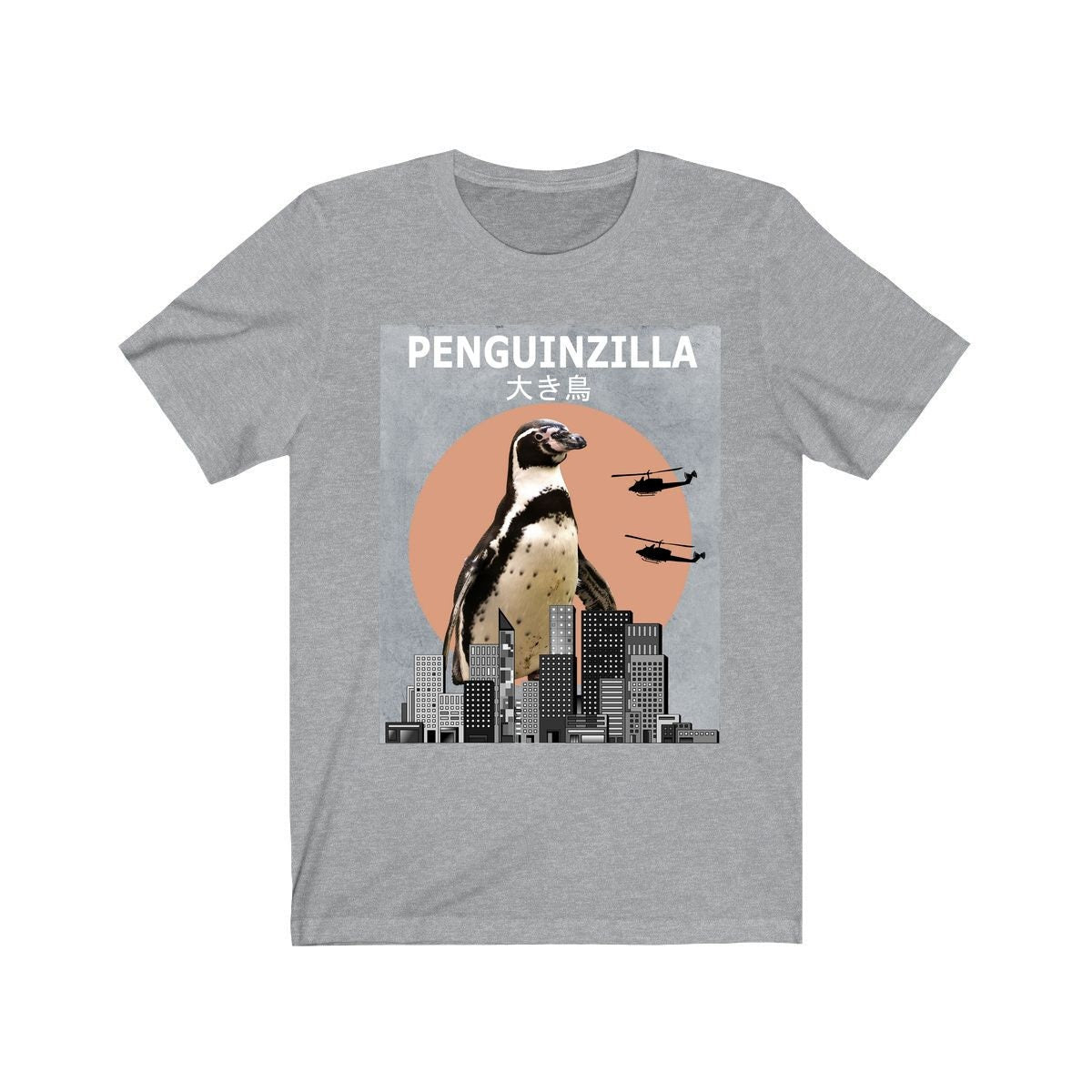 Penguinzilla Penguin Shirt, Funny Penguin  Lover Shirt, Penguin  Shirt, Funny Penguin  Gift, Adult Boy Girl T-Shirt Image 3