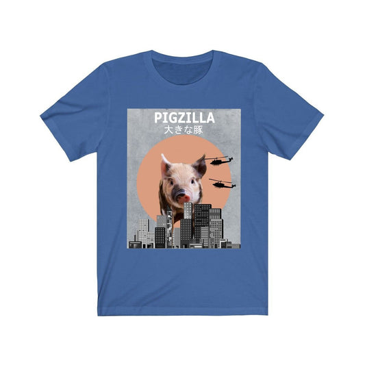 Pigzilla Pig Funny Shirt - Pigzilla print design