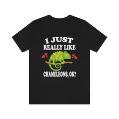 I Just Really Like Chameleons OK Shirt - chameleon print design