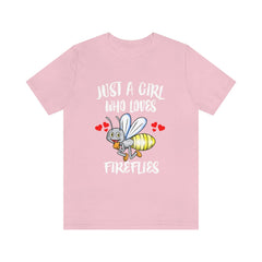 Just A Girl Who Loves Fireflies Shirt - firefly print design