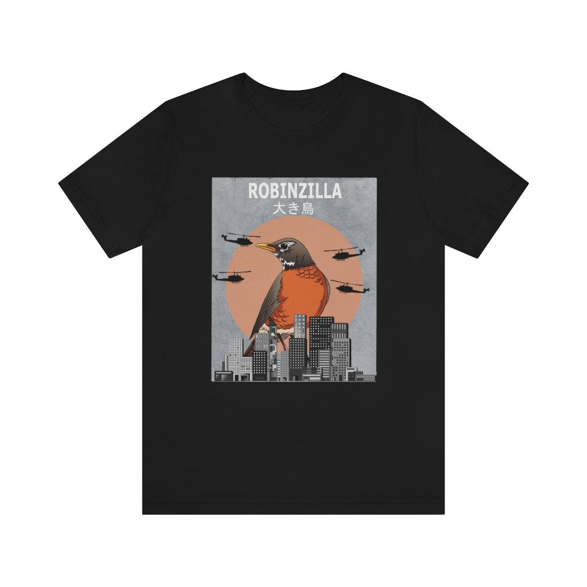 Robinzilla American Robins Shirt, Funny Robin Lover Shirt, Birding Shirt, Robin Bird Lover Gift, Animal Adult Kids T-Shirt Image 1