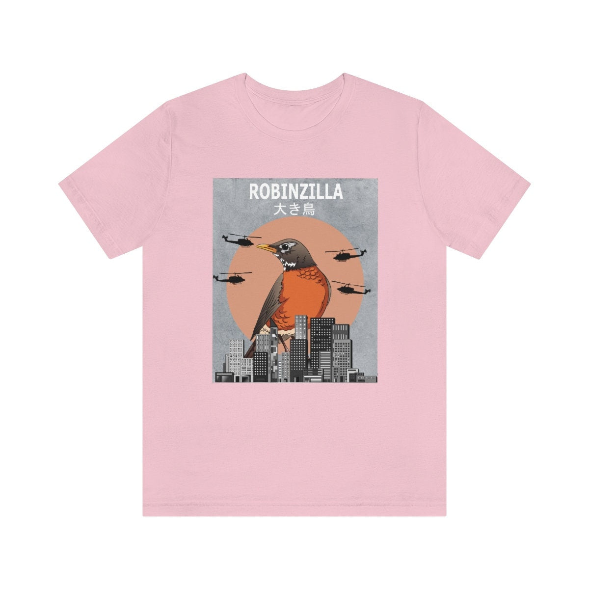 Robinzilla American Robins Shirt, Funny Robin Lover Shirt, Birding Shirt, Robin Bird Lover Gift, Animal Adult Kids T-Shirt Image 3