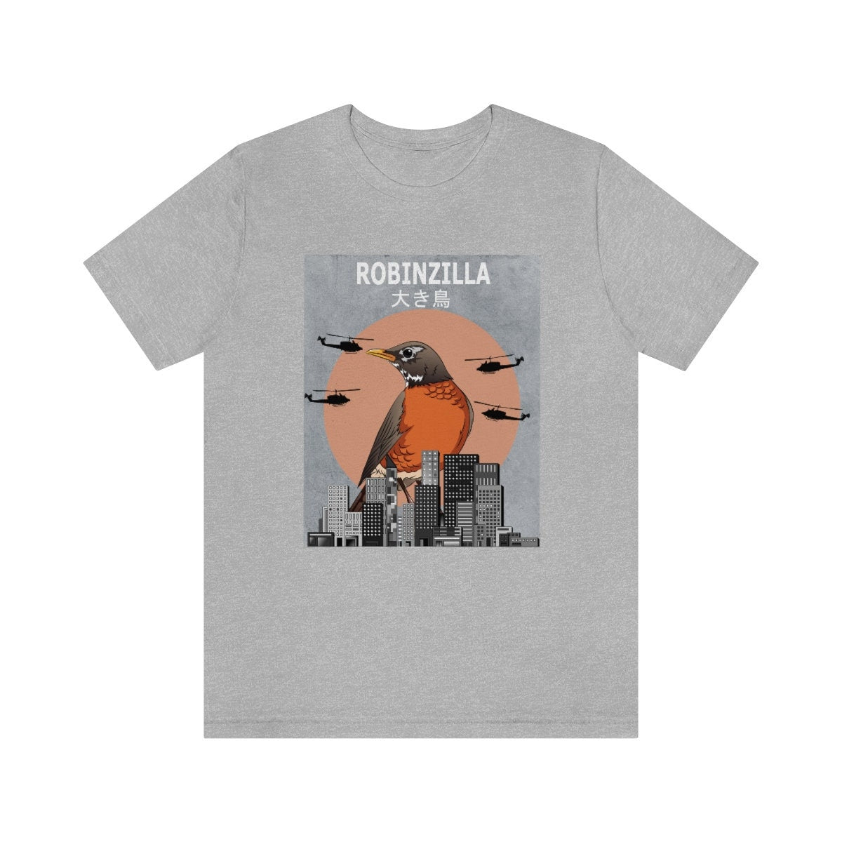 Robinzilla American Robins Shirt, Funny Robin Lover Shirt, Birding Shirt, Robin Bird Lover Gift, Animal Adult Kids T-Shirt Image 2
