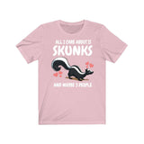 All I Care About Is Skunks And 3 People Shirt, Skunk Lover Shirt, Skunk Shirt, Skunk Owner Shirt, Skunk Lover Boy Girl Shirt Image 4