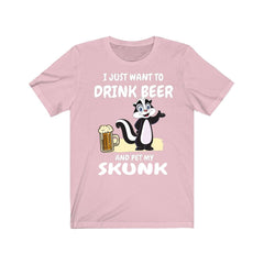 Drink Beer And Pet My Skunk T-Shirt - skunk print design
