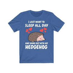Sleep All Day With My Hedgehog T-Shirt - hedgehog print design