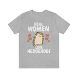 Real Women Love Hedgehogs Shirt, Hedgehog Lover Shirt, Hedgehog Shirt, Hedgehog Owner Gift, Hedgehog Girl T-Shirt Image 3