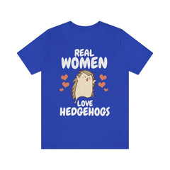 Real Women Love Hedgehogs T-Shirt - hedgehog print design