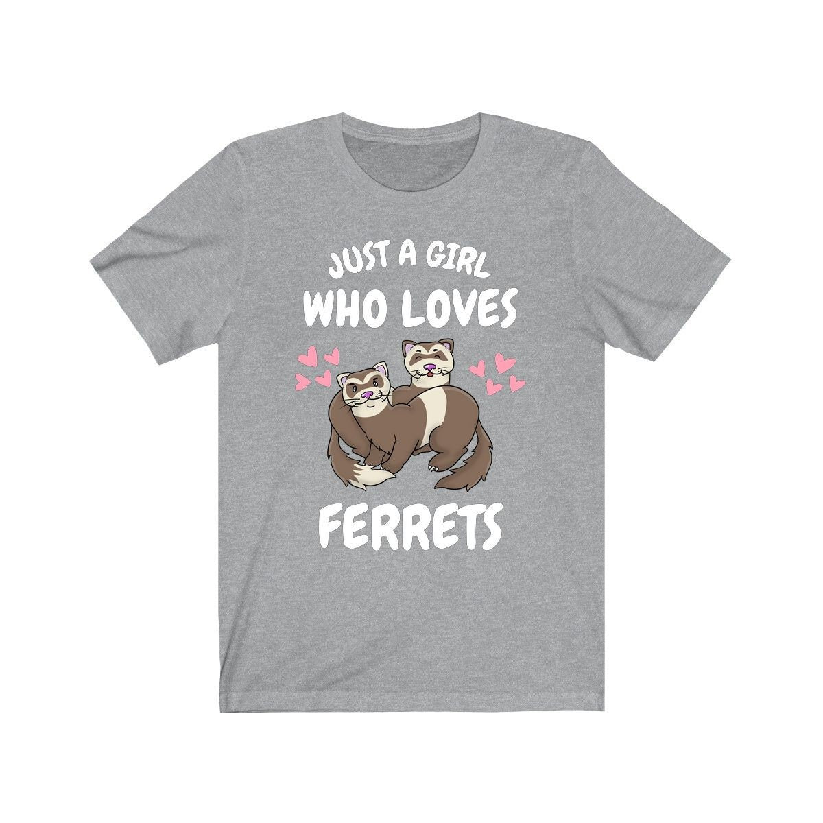 Just A Girl Who Loves Ferrets Shirt, Ferret Lover Shirt, Funny Ferret Shirt, Ferret Owner Gift, Animal Ferret Girl Shirt Image 3