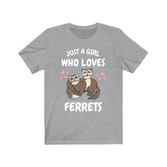 Just A Girl Who Loves Ferrets Shirt - ferret print design