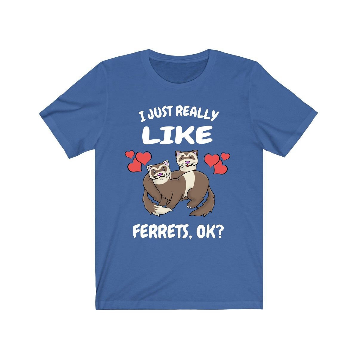 I Just Really Like Ferrets Ok Shirt, Ferret Lover Shirt, Cute Ferret Shirt, Ferret Owner Gift, Animal Ferret Boy Girl Shirt Image 3