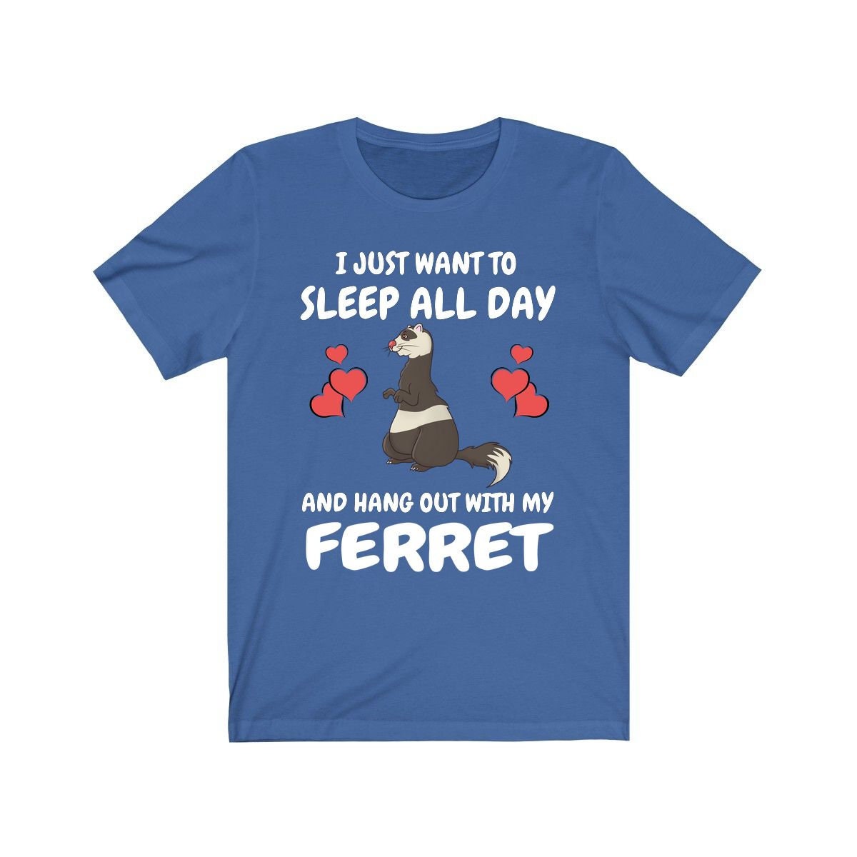 I Just Want To Sleep All Day And Hang Out With My Ferret Shirt, Ferret Lover Shirt, Funny Ferret Shirt, Animal Ferret Boy Girl Shirt Image 3