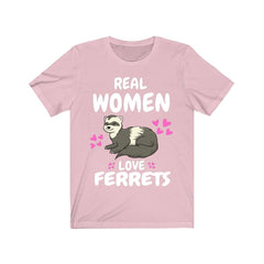 Real women love ferrets cute pet ferret owner exotic pet tee