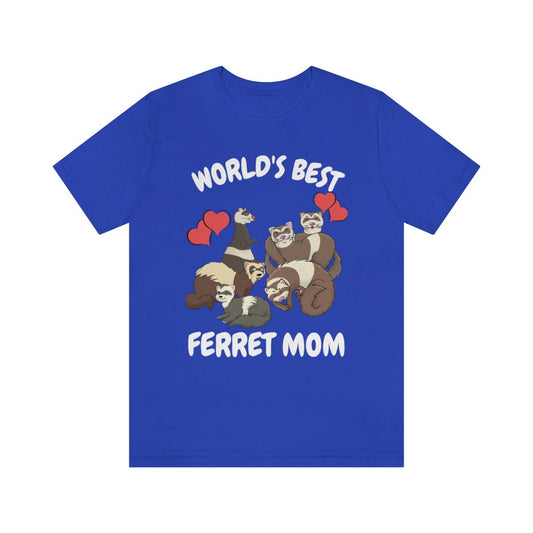 World's Best Ferret Mom Shirt, Ferret Lover Shirt, Cute Ferret Shirt, Ferret Owner Gift, Animal Ferret Girl Shirt Image 2