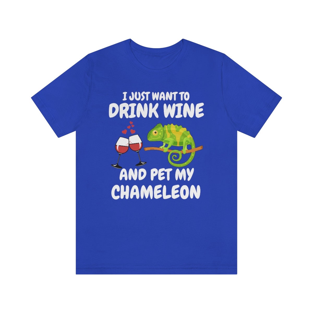 I Just Want To Drink Wine And Pet My Chameleon Shirt, Chameleon Lizard Lover Gift, Chameleon Reptile Owner , Lizard Lover Girl Boy T-Shirt Image 4