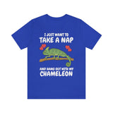 Just Want To Take A Nap And Hang Out With My Chameleon Shirt, Chameleon Lizard Lover Gift, Chameleon Owner , Lizard Lover Girl Boy T-Shirt Image 3