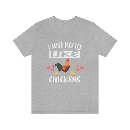 I Really Like Chickens T-Shirt - chicken print design