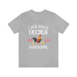 I Just Really Like Chickens Shirt, Chicken Lover Shirt, Chicken Shirt, Chicken Funny Shirt, Chicken Lover Gift, Chicken Boy Girl T-Shirt Image 2