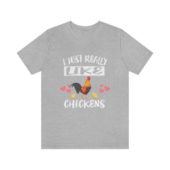 I Really Like Chickens T-Shirt - chicken print design