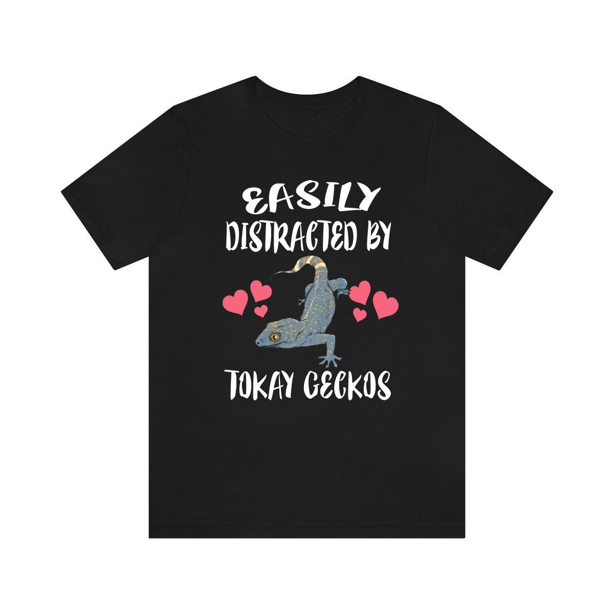 Easily Distracted By Tokay Geckos Lizards Shirt, Gecko Lover Shirt, Tokay Gecko Gift, Lizard Shirt, Adult Kids Animal T-Shirt Image 1