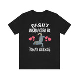 Easily Distracted By Tokay Geckos Lizards Shirt, Gecko Lover Shirt, Tokay Gecko Gift, Lizard Shirt, Adult Kids Animal T-Shirt Image 1
