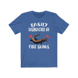 Easily Distracted By Fire Skinks Lizards Shirt, Skink Lizard Lover Shirt, Pet Fire Skink Gift, Lizard Shirt, Adult Kids Animal T-Shirt Image 3