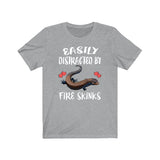 Easily Distracted By Fire Skinks Lizards Shirt, Skink Lizard Lover Shirt, Pet Fire Skink Gift, Lizard Shirt, Adult Kids Animal T-Shirt Image 1