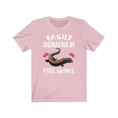 Easily Distracted By Fire Skinks Lizards Shirt - fire skink print design