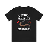 I Just Really Like Fire Skinks Ok Lizards Shirt, Skink Lizard Lover Shirt, Pet Fire Skink Gift, Lizard Shirt, Adult Kids Animal T-Shirt Image 2