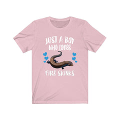 Just A Boy Who Loves Fire Skinks Lizards Shirt - fire skink print design