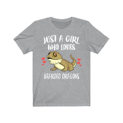 Just A Girl Who Loves Bearded Dragons Shirt, Bearded Dragon Owner Shirt, Women Bearded Dragon Shirt, Bearded Dragon Lover Gift Shirt Image 3