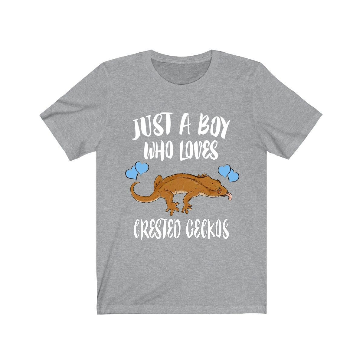 Just A Boy Who Loves Crested Geckos Lizards Shirt, Gecko Lover Shirt, Crested Gecko Gift, Pet Lizard Shirt, Adult Kids Animal T-Shirt Image 3