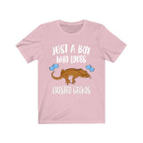 Just A Boy Who Loves Crested Geckos Lizards Shirt, Gecko Lover Shirt, Crested Gecko Gift, Pet Lizard Shirt, Adult Kids Animal T-Shirt Image 4