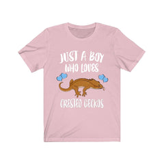 Just A Boy Who Loves Crested Geckos Shirt - crested gecko print design