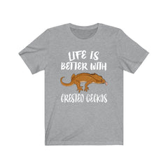 Life Is Better With Crested Geckos Shirt - Crested Gecko print design