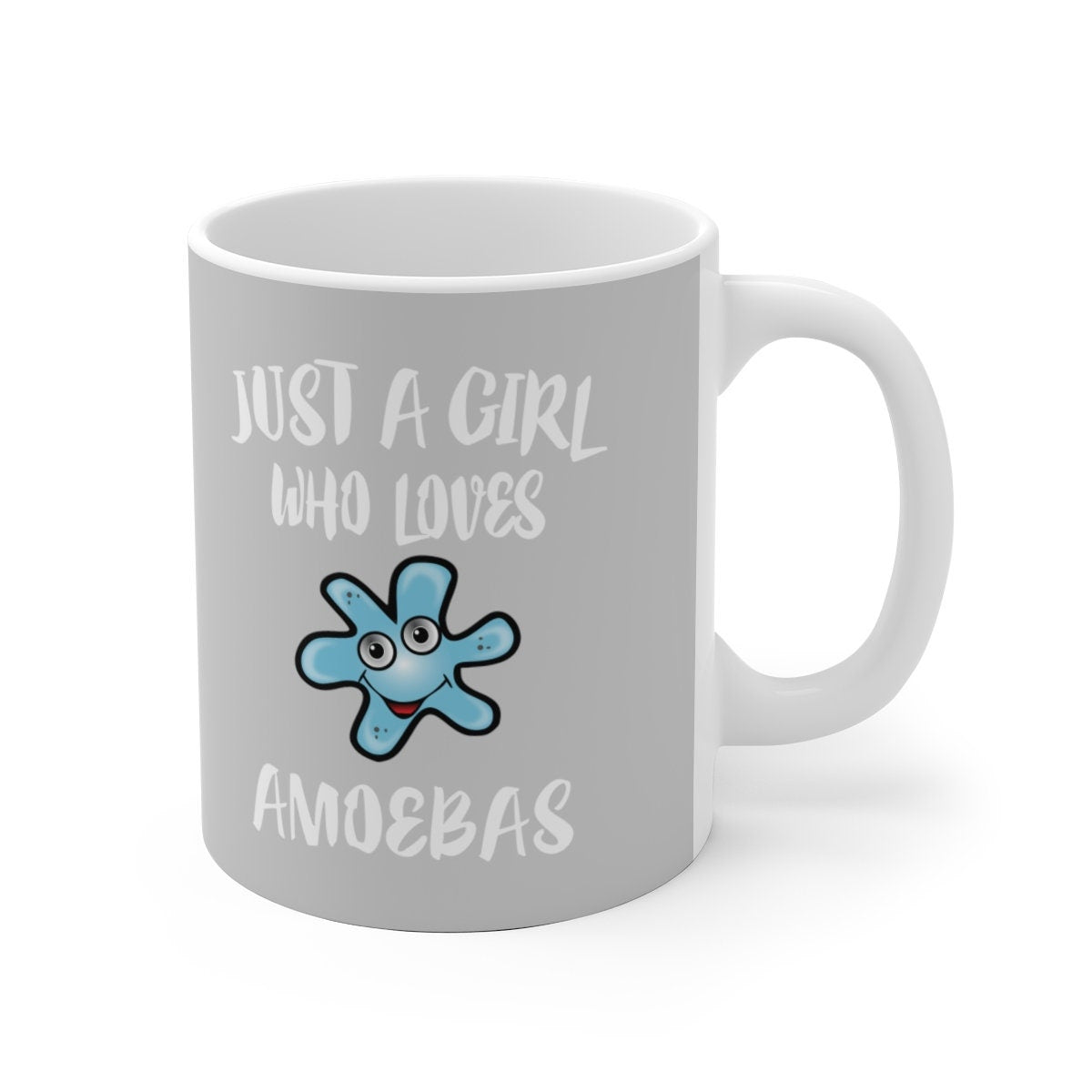 Just A Girl Who Loves Amoebas Tee Coffee Mug, Amoebas Lover Gift, Science Microbiologist Animal Mug Image 2