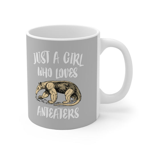 Just A Girl Who Loves Anteaters Coffee Mug - anteater print design