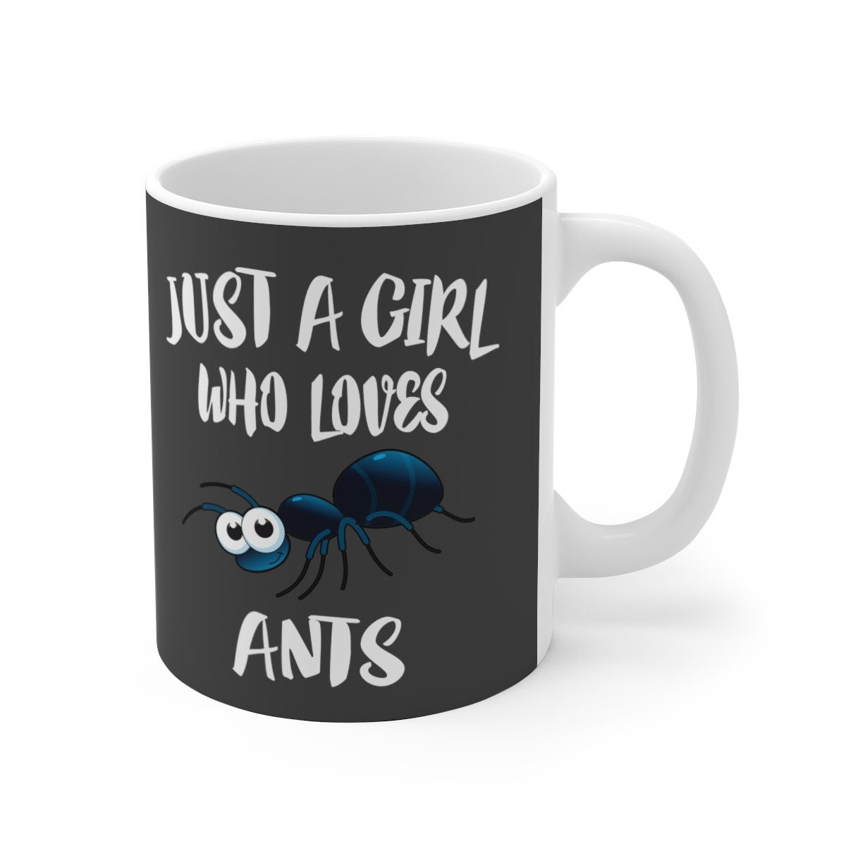 Just A Girl Who Loves Ants Tee Coffee Mug, Ants Lover Gift, Ant Animal Mug Image 2