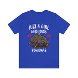 Just A Girl Who Loves Echidnas Shirt, Echidna Lover Gift, Echidna Shirt, Animal Lover Adult Toddler Infant Kids Gift T-Shirt Image 4