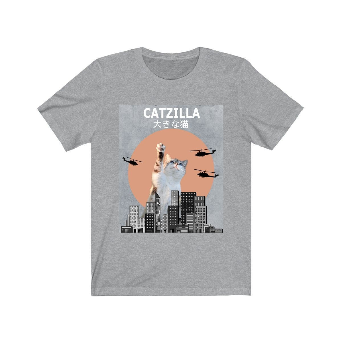 Catzilla Cat Shirt, Cat Lover Shirt, Cat Shirt, Cat Funny Shirt, Cat Lover Gift, Cat Boy Girl T-Shirt Image 3