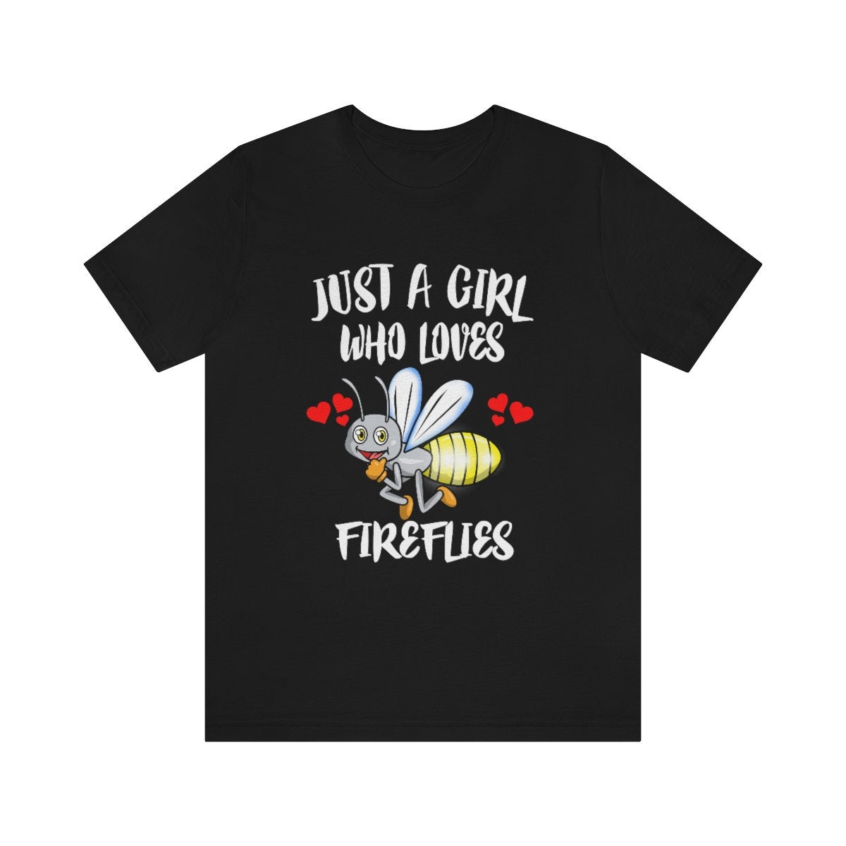 Just A Girl Who Loves Fireflies Shirt, Firefly Shirt, Cute Firefly Shirt, Animal Lover Adult Toddler Infant Kids Gift T-Shirt Image 1