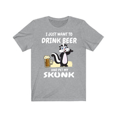 Drink Beer And Pet My Skunk T-Shirt - skunk print design