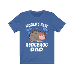 Worlds best hedgehog dad exotic small pet owner spiny companion tee