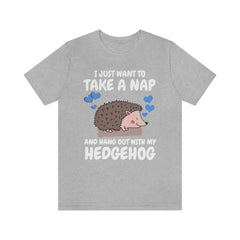 Nap And Hang Out With My Hedgehog T-Shirt - hedgehog print design