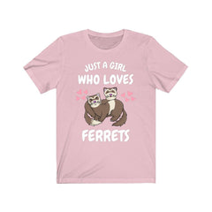 Just A Girl Who Loves Ferrets Shirt - ferret print design