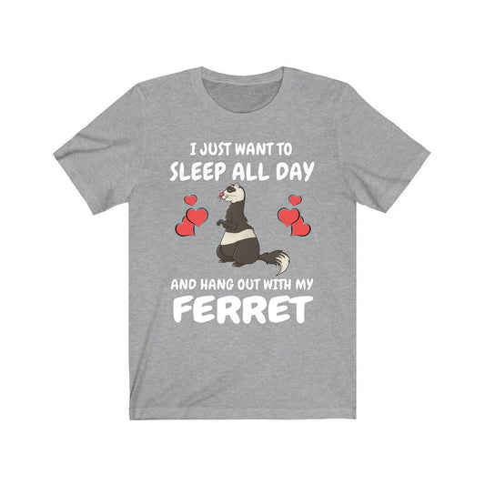 Sleep All Day And Hang Out With My Ferret Shirt - ferret print design
