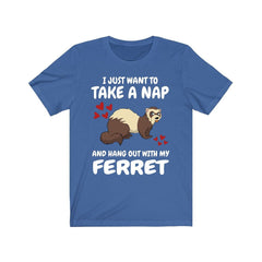 Nap All Day And Hang Out With My Ferret Shirt - ferret print design