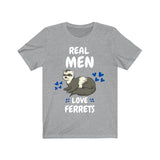 Real Men Love Ferrets Shirt, Ferret Lover Shirt, Cute Ferret Shirt, Ferret Owner Gift, Animal Ferret Boy Shirt Image 1