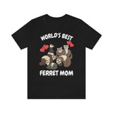 World's Best Ferret Mom Shirt, Ferret Lover Shirt, Cute Ferret Shirt, Ferret Owner Gift, Animal Ferret Girl Shirt Image 1
