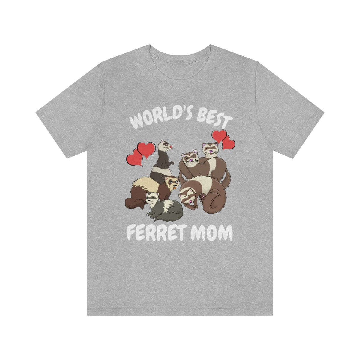 World's Best Ferret Mom Shirt, Ferret Lover Shirt, Cute Ferret Shirt, Ferret Owner Gift, Animal Ferret Girl Shirt Image 3